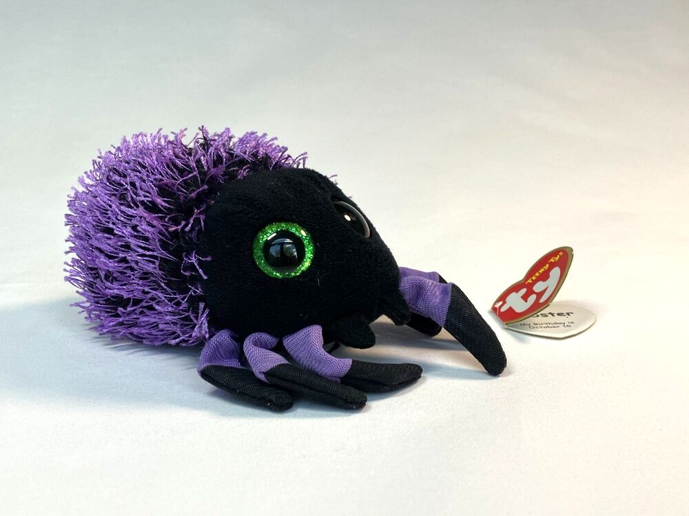 Ty Beanie Boos Webster | Purple Spider Plush Toy 4" /w Tag